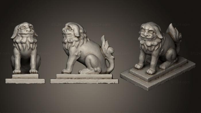 Статуэтки львы тигры сфинксы (Статуя Льва 033 F, STKL_0245) 3D модель для ЧПУ станка