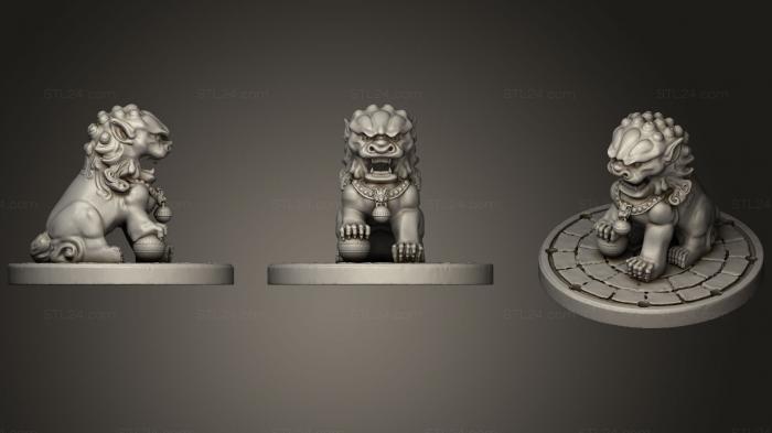 Статуэтки львы тигры сфинксы (Stronghero3D Stonelion, STKL_0331) 3D модель для ЧПУ станка