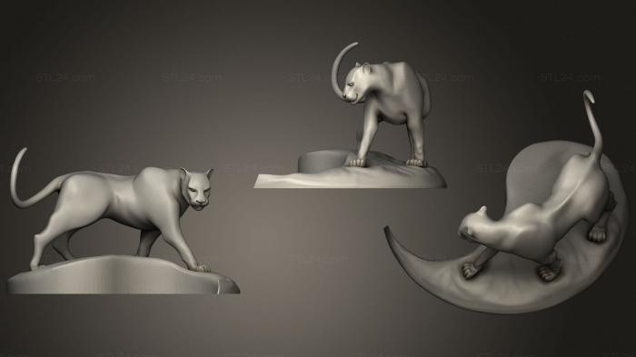 Figurines lions tigers sphinxes (Yin yang panther, STKL_0382) 3D models for cnc