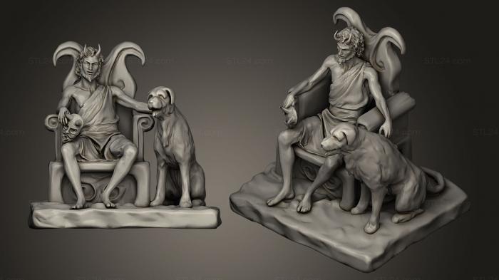 Статуэтки герои, монстры и демоны (Клавикус Вайл и Барбас, STKM_0013) 3D модель для ЧПУ станка