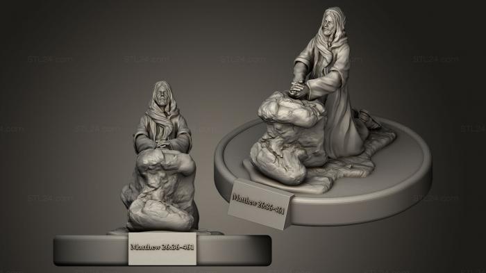 Figurines heroes, monsters and demons (Jesus Prays in Gethsemane, STKM_0045) 3D models for cnc