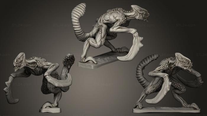 Figurines heroes, monsters and demons (32mm Miniature Fantasy creature heroic 28mm, STKM_0096) 3D models for cnc