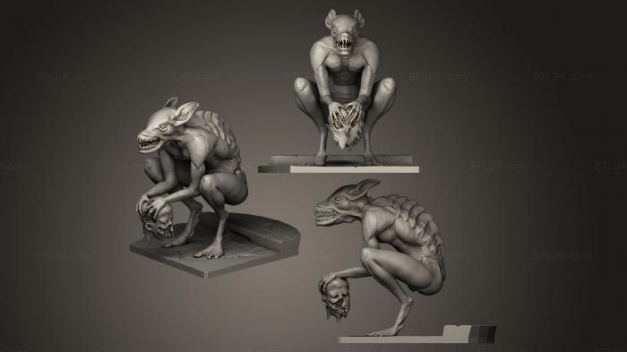 Figurines heroes, monsters and demons (a demon with a head, STKM_0098) 3D models for cnc