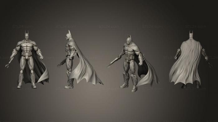 Статуэтки герои, монстры и демоны (Аркхэм Ассилум Бронированный Бэтмен, STKM_0112) 3D модель для ЧПУ станка