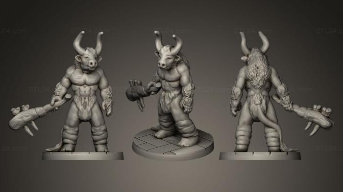 Figurines heroes, monsters and demons (Asterion the Minotaur, STKM_0118) 3D models for cnc