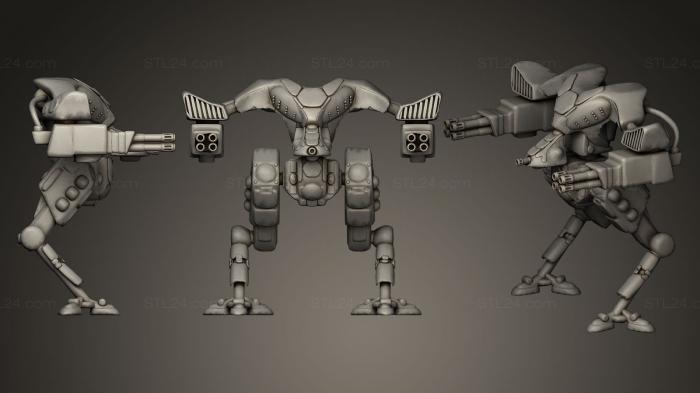 Battle mech game ready rigged animated asset