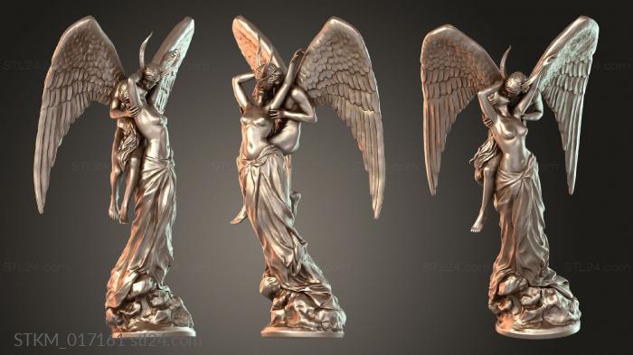 Статуэтки герои, монстры и демоны (Ангел и Дьявол, STKM_017161) 3D модель для ЧПУ станка
