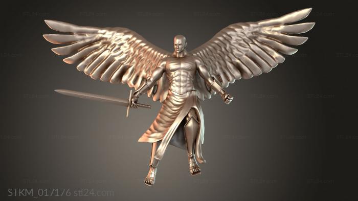 Статуэтки герои, монстры и демоны (Ангел Планетарный, STKM_017176) 3D модель для ЧПУ станка