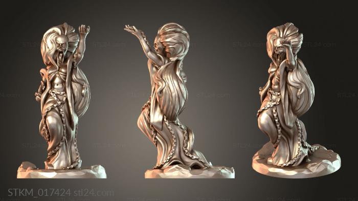Статуэтки герои, монстры и демоны (Визг банши, STKM_017424) 3D модель для ЧПУ станка