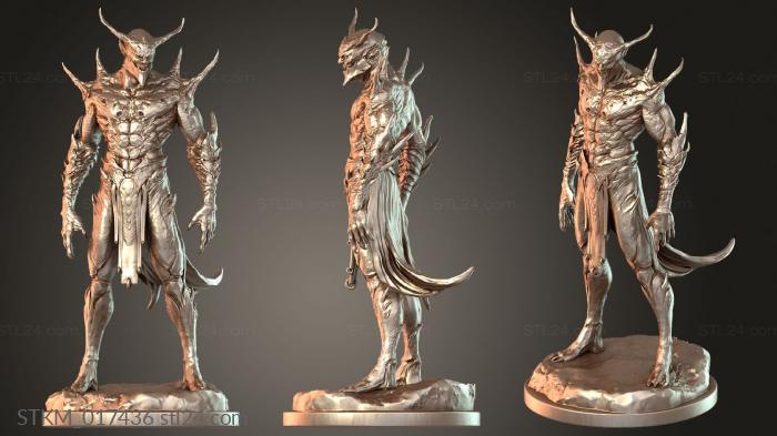 Статуэтки герои, монстры и демоны (Барбатос, STKM_017436) 3D модель для ЧПУ станка