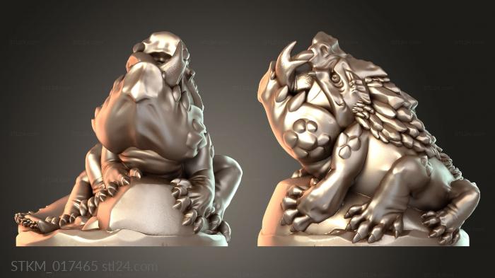 Статуэтки герои, монстры и демоны (Стенд Василиска, STKM_017465) 3D модель для ЧПУ станка