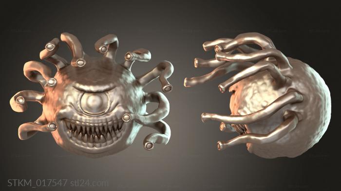 Статуэтки герои, монстры и демоны (Beholder Взор, STKM_017547) 3D модель для ЧПУ станка