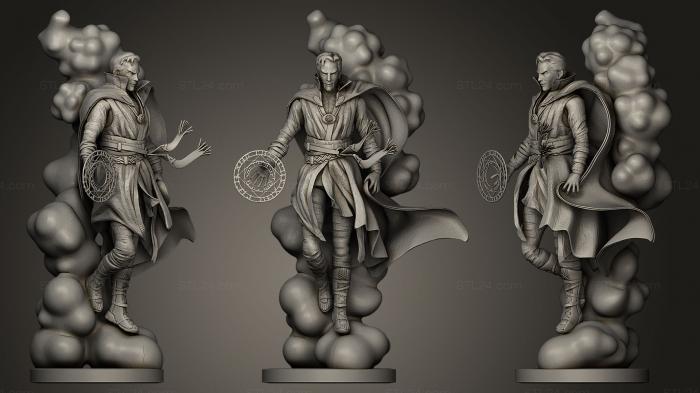 Статуэтки герои, монстры и демоны (Статуя Доктора Стрэнджа, STKM_0178) 3D модель для ЧПУ станка