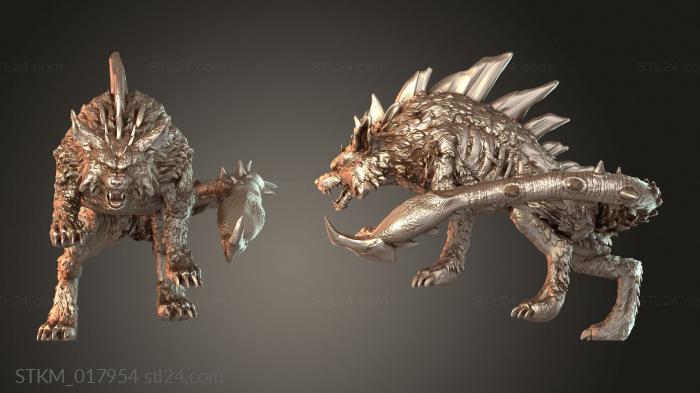 Статуэтки герои, монстры и демоны (Химера Подлый Сталкер, STKM_017954) 3D модель для ЧПУ станка