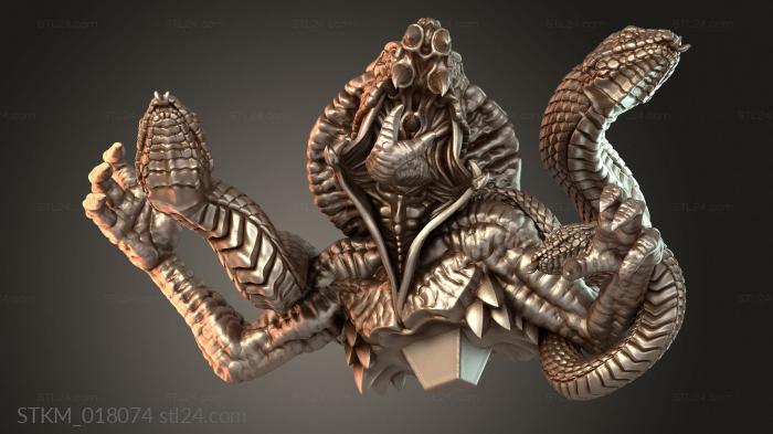 Статуэтки герои, монстры и демоны (Творение Йига Аватара, STKM_018074) 3D модель для ЧПУ станка