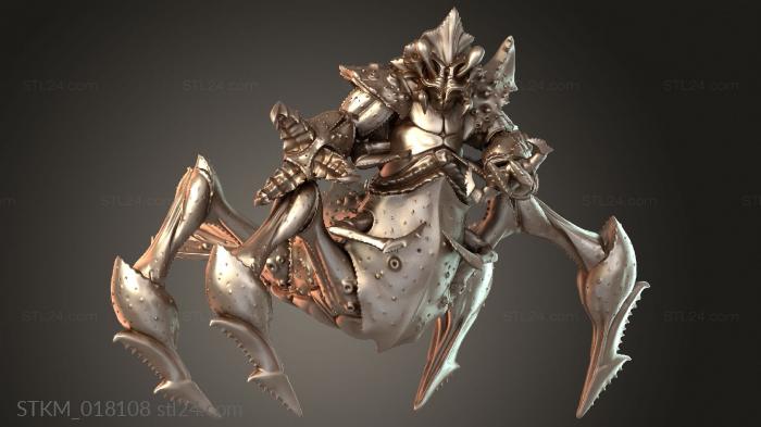 Статуэтки герои, монстры и демоны (Ракообразные штурмовики, STKM_018108) 3D модель для ЧПУ станка