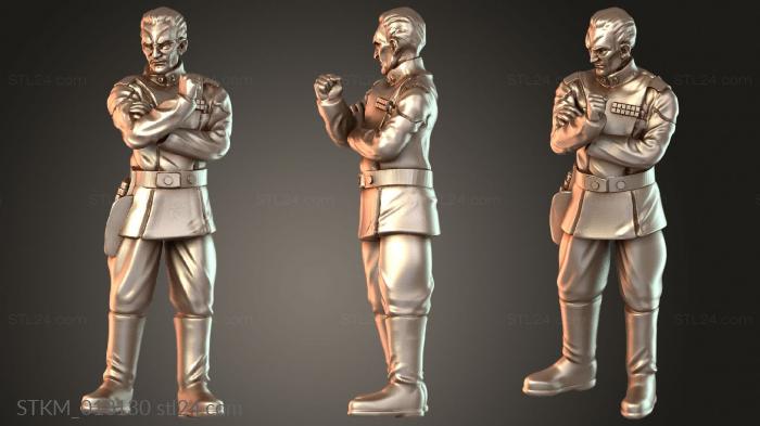 Статуэтки герои, монстры и демоны (Хитрый адмирал, STKM_018130) 3D модель для ЧПУ станка