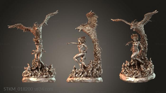 Figurines heroes, monsters and demons (Dark Phoenix, STKM_018200) 3D models for cnc