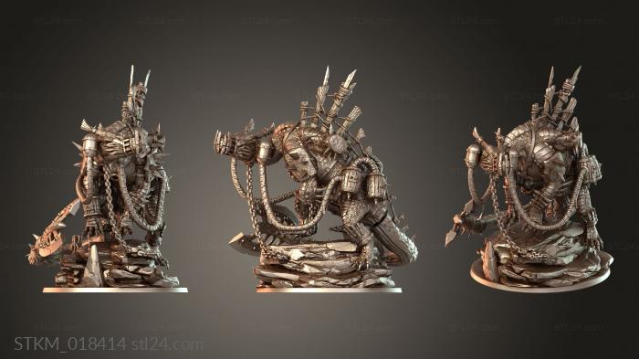 Figurines heroes, monsters and demons (Domesticated Dragon, STKM_018414) 3D models for cnc