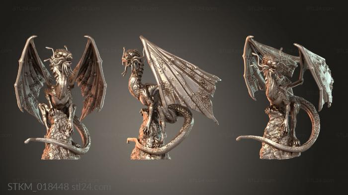 Figurines heroes, monsters and demons (Dragon Climbing Colossus, STKM_018448) 3D models for cnc