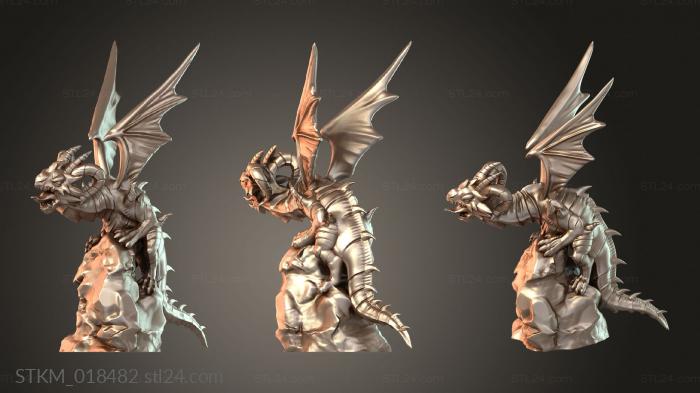 Figurines heroes, monsters and demons (Dragon Wyrmling Angry, STKM_018482) 3D models for cnc