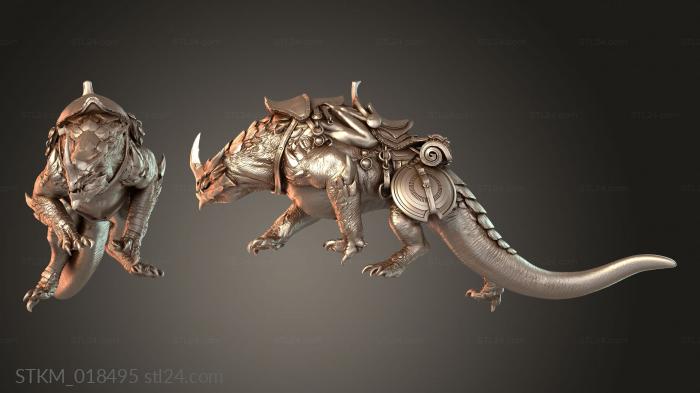 Dragonborn Mount Stare with Saddle