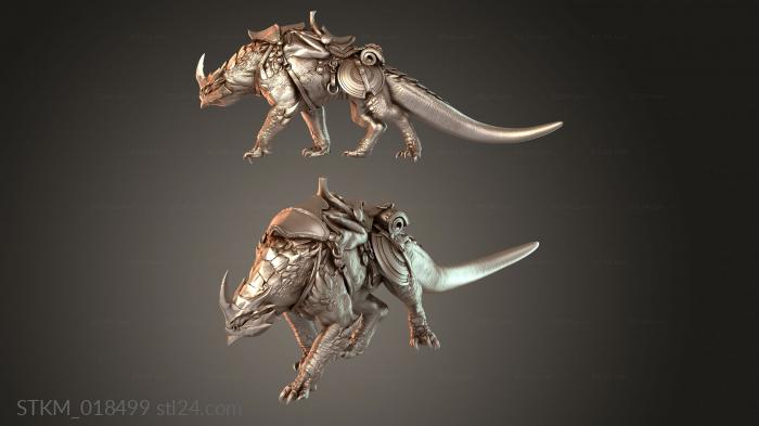 Figurines heroes, monsters and demons (Dragonborn Mount Walk with Saddle, STKM_018499) 3D models for cnc
