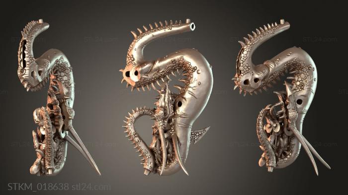 Figurines heroes, monsters and demons (Elf Dragon Dreadfang Refined, STKM_018638) 3D models for cnc