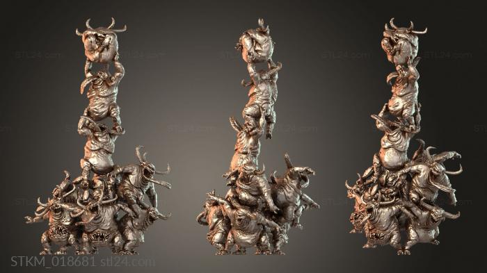 Figurines heroes, monsters and demons (Eman Plagueling Swarms NSW, STKM_018681) 3D models for cnc