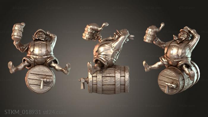 Figurines heroes, monsters and demons (Festival Village Boar Beer Mount on Barrel Roll, STKM_018931) 3D models for cnc