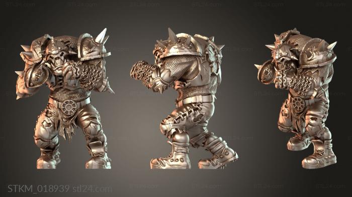 Figurines heroes, monsters and demons (Fiend Orc Berserker, STKM_018939) 3D models for cnc