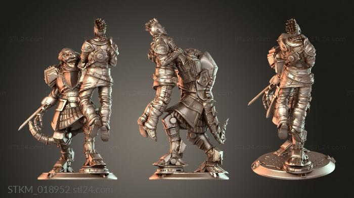 Figurines heroes, monsters and demons (Fierce Orcs and Naarga Quarry, STKM_018952) 3D models for cnc