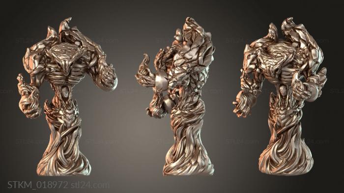 Fire Golem Elemental Fireballs Bursting