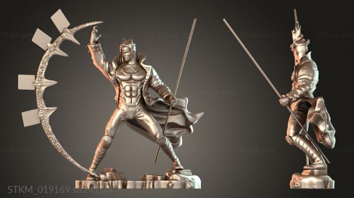 Figurines heroes, monsters and demons (Gambit Powerblast, STKM_019169) 3D models for cnc