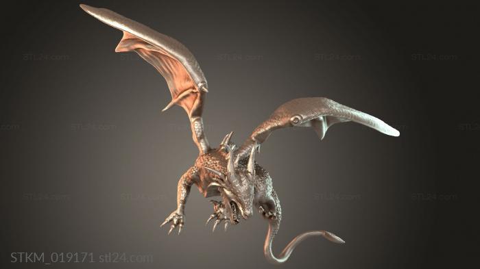 Figurines heroes, monsters and demons (Game Drago Fire Mage Dragon, STKM_019171) 3D models for cnc