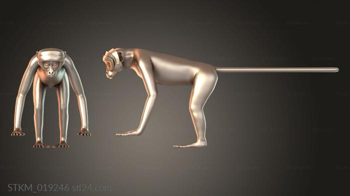 Geometries Silver Keyed Monkey