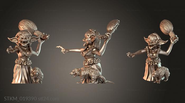 Figurines heroes, monsters and demons (Goblin Caves Diva Enraged, STKM_019390) 3D models for cnc