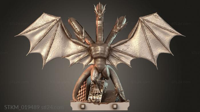 Сцена из диорамы Godzilla King Ghidorah
