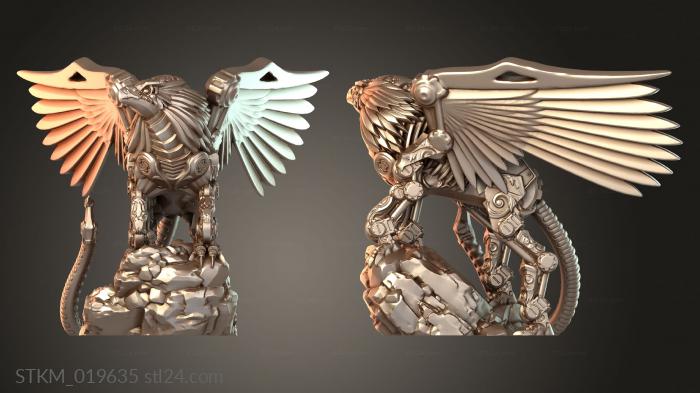 Статуэтки герои, монстры и демоны (Гриффин Нобл, STKM_019635) 3D модель для ЧПУ станка