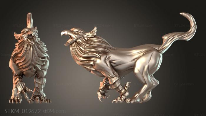 Статуэтки герои, монстры и демоны (Грифонья хитрость, STKM_019672) 3D модель для ЧПУ станка