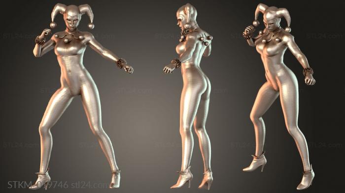 Статуэтки герои, монстры и демоны (Харли квинн уин, STKM_019746) 3D модель для ЧПУ станка