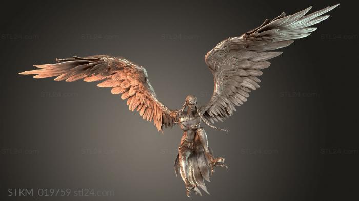 Figurines heroes, monsters and demons (Harpy Attack  Armor, STKM_019759) 3D models for cnc