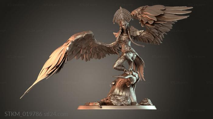 Figurines heroes, monsters and demons (Harpy Stand, STKM_019786) 3D models for cnc