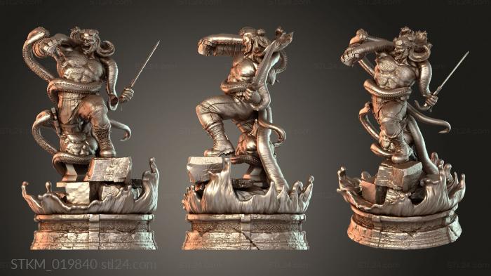Статуэтки герои, монстры и демоны (Сумки Хеллбоя, STKM_019840) 3D модель для ЧПУ станка