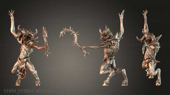 Статуэтки герои, монстры и демоны (Hellspawn Lurking, STKM_019864) 3D модель для ЧПУ станка