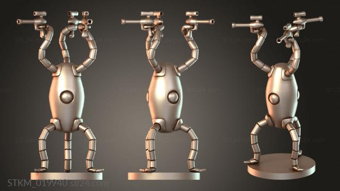 Horror Alien Robot with Blasters