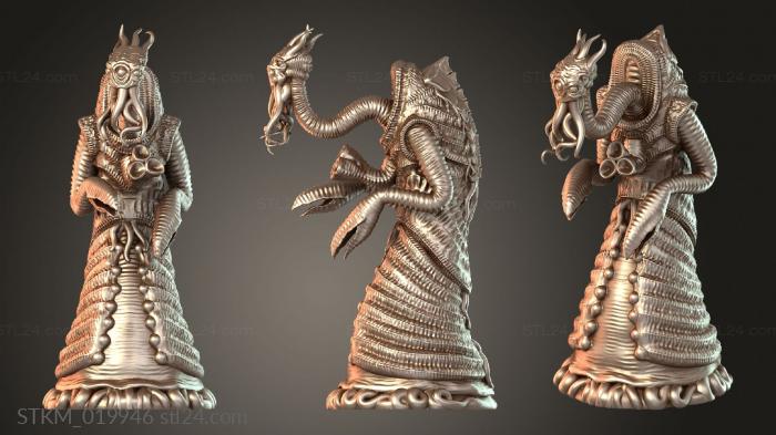 Статуэтки герои, монстры и демоны (Ужасы Великая раса Йит, STKM_019946) 3D модель для ЧПУ станка