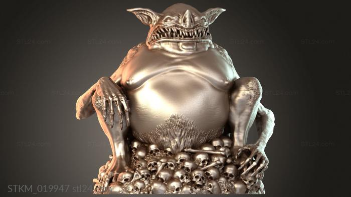 Статуэтки герои, монстры и демоны (Ужасы Цатоггуа, STKM_019947) 3D модель для ЧПУ станка