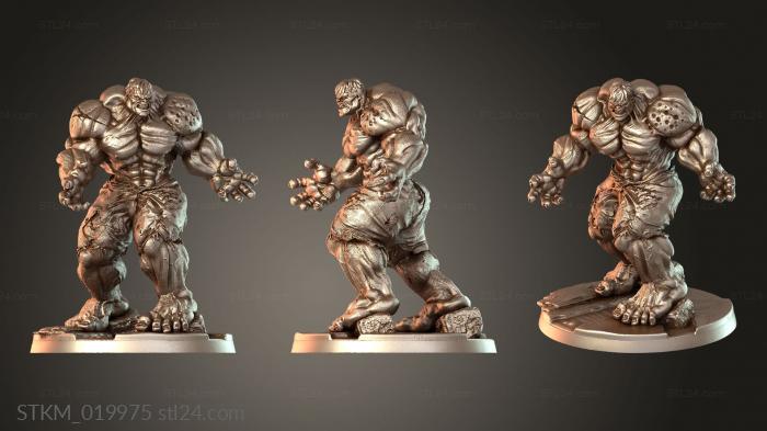Статуэтки герои, монстры и демоны (Халк ЭНТЕРО ЮНИДО, STKM_019975) 3D модель для ЧПУ станка