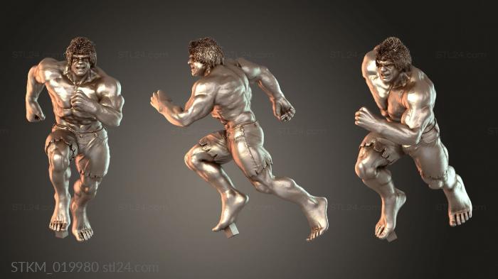 Статуэтки герои, монстры и демоны (ХАЛК Лу Ферриньо, STKM_019980) 3D модель для ЧПУ станка